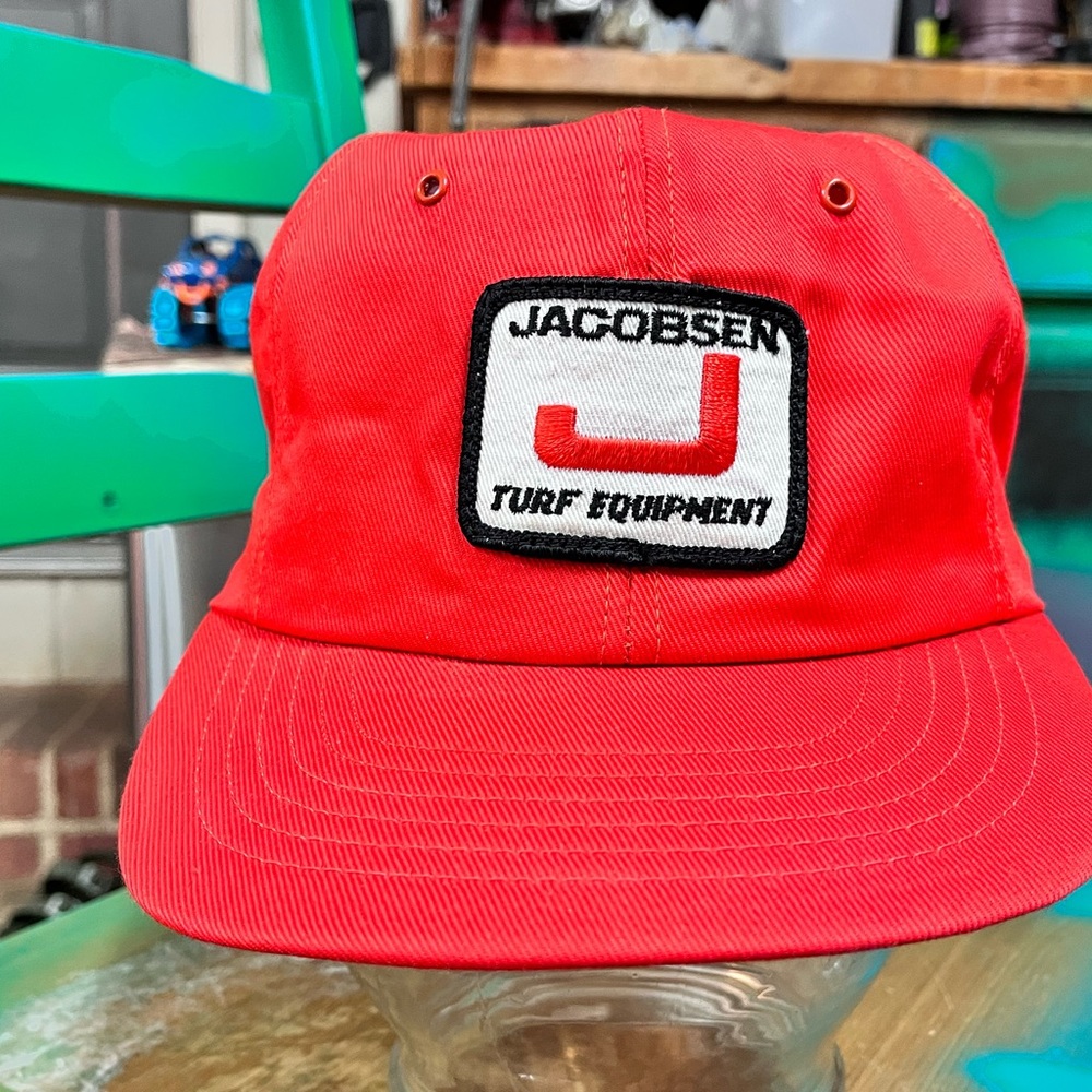 Vintage 1980s Jacobsen Turf mesh patched trucker hat